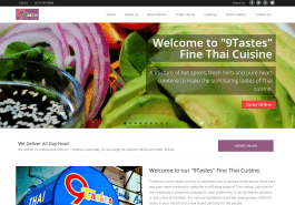 9Tastes – Fine Thai Cuisine Slick Boston Solutions - Website Design, SSL Certificates, SEO, Social Media Marketing, Maintenance & Support for Small Businesses