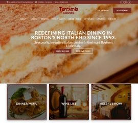 Terramia Ristorante Terramia Ristorante is an Italian restaurant in Boston’s North End serving authentic Northern and Southern Italian cuisine since 1993